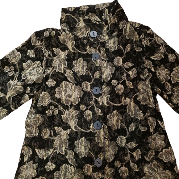 Vintage HabitaT clothes to live in Tapestry Woven Jacquard Coat/Long Blazer - Picture 9 of 16